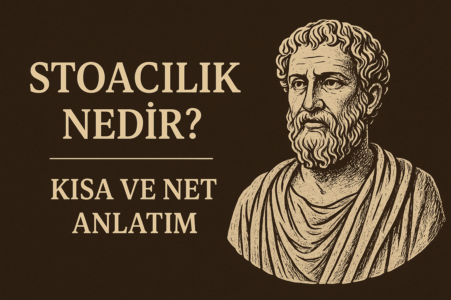 Stoacılık Nedir? Kısa ve Net Anlatım - Antik Stoacı Filozof İllüstrasyonu